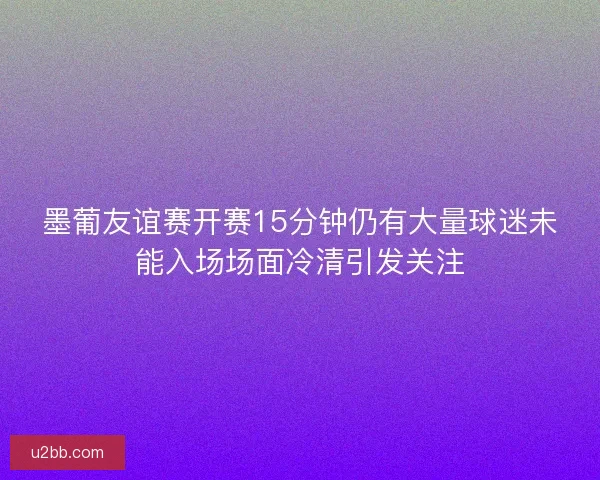 墨葡友谊赛开赛15分钟仍有大量球迷未能入场场面冷清引发关注